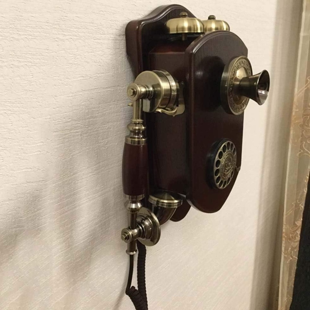 Antique Retro pottery dial telephone phone